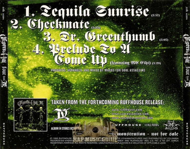 Cypress Hill - Four From IV: Promo. CD | Rap Music Guide
